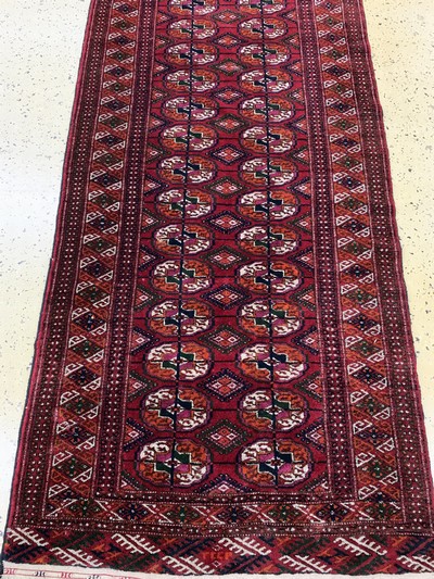 27154036e - Buchara, Rußland, Mitte 20.Jhd, Wolle auf Wolle, ca. 286 x 87 cm, EHZ: 2 Schätzpreis: ...