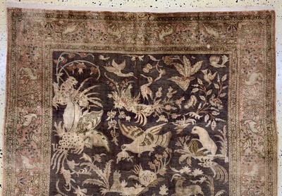 27154040b - Ghom Seide signiert, Persien, Mitte 20.Jhd, reine Naturseide, ca. 155 x 105 cm, ...