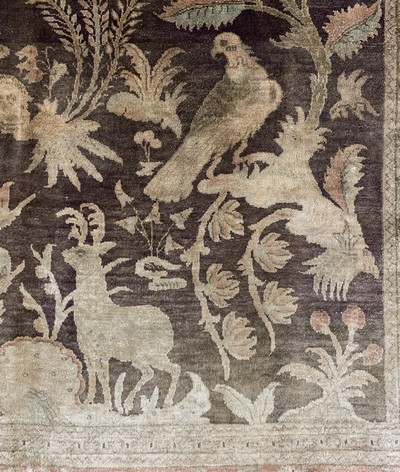 27154040g - Ghom Seide signiert, Persien, Mitte 20.Jhd, reine Naturseide, ca. 155 x 105 cm, ...
