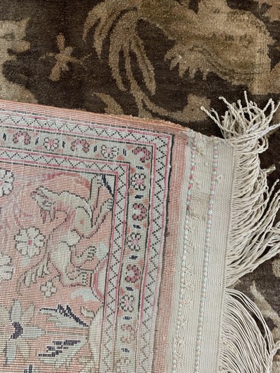 27154040i - Ghom Seide signiert, Persien, Mitte 20.Jhd, reine Naturseide, ca. 155 x 105 cm, ...