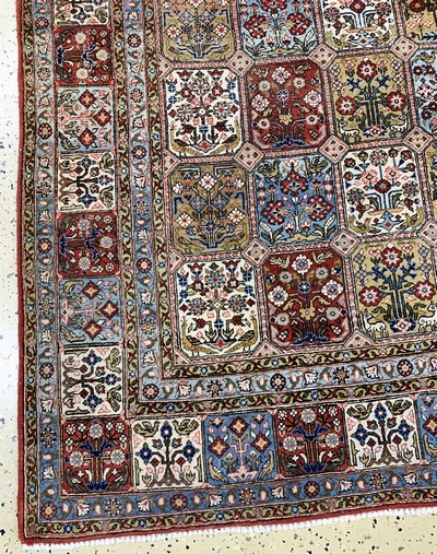 27154043b - Ghom Kork, Persien, Mitte 20.Jhd, Korkwolleauf Baumwolle, ca. 357 x 220 cm, EHZ: 2 ...