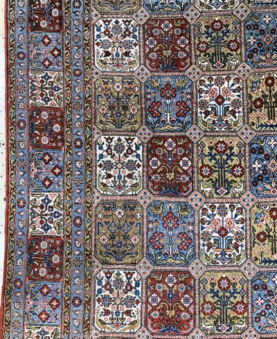 27154043c - Ghom Kork, Persien, Mitte 20.Jhd, Korkwolleauf Baumwolle, ca. 357 x 220 cm, EHZ: 2 ...