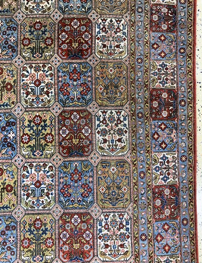 27154043d - Ghom Kork, Persien, Mitte 20.Jhd, Korkwolleauf Baumwolle, ca. 357 x 220 cm, EHZ: 2 ...