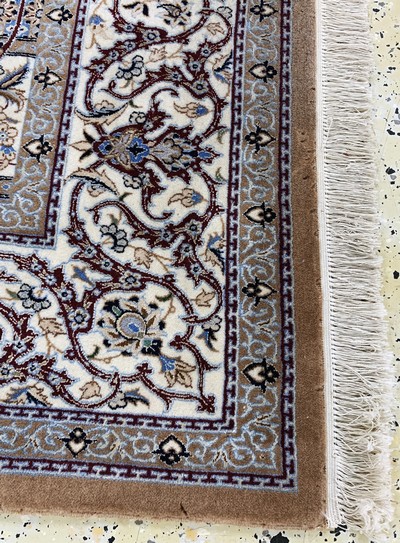 27154047j - Nain fein(6 La), Persien, Ende 20.Jhd, Korkwolle mit Seide, ca. 247 x 154 cm, ca. ...