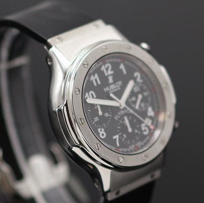 27154048c - HUBLOT Super B Flyback Armbandchronograph Referenz B 1926.1, Automatik, beids. vergl. ...