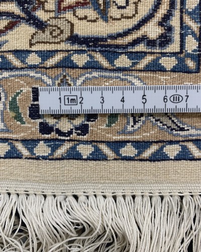 27154049e - Nain fein(6 La), Persien, Mitte 20.Jhd, Korkwolle mit Seide, ca. 178 x 120 cm, ca. ...