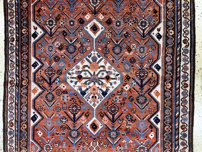 27154053b - Louri antik, Persien, um 1900, Wolle auf Wolle, ca. 255 x 145 cm, EHZ: 3 Schätzpreis: ...