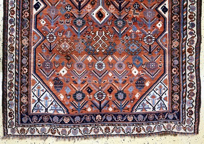 27154053c - Louri antik, Persien, um 1900, Wolle auf Wolle, ca. 255 x 145 cm, EHZ: 3 Schätzpreis: ...