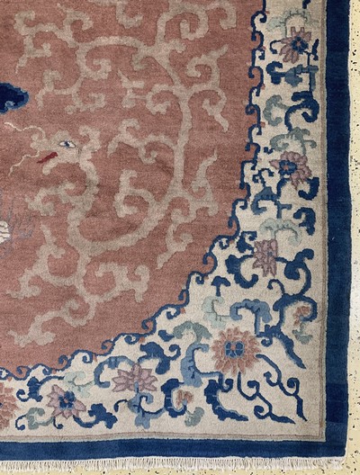 27154057a - Art Deco ´Dragon Carpet´, China, early 20th century, wool on cotton, approx. 270 x 185 ...