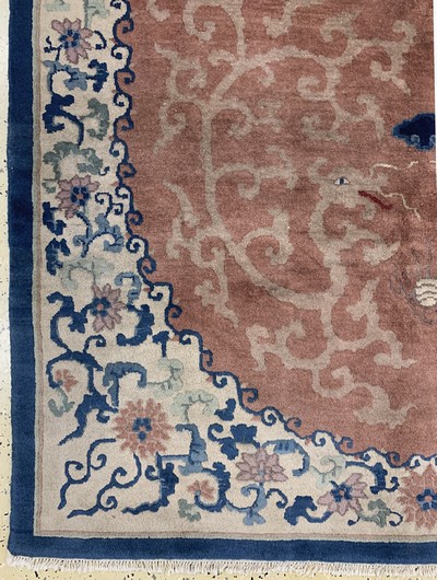 27154057b - Art Deco ´Dragon Carpet´, China, early 20th century, wool on cotton, approx. 270 x 185 ...