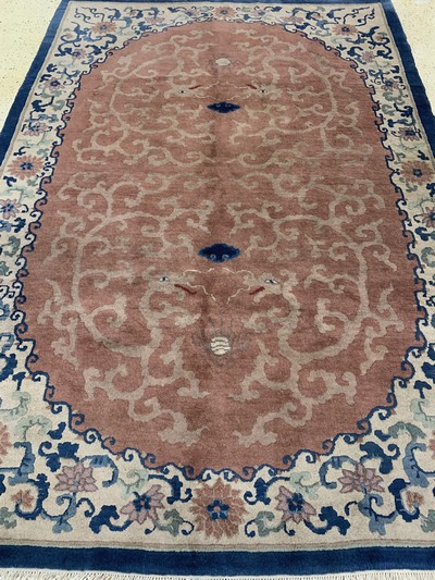 27154057h - Art Deco ´Dragon Carpet´, China, early 20th century, wool on cotton, approx. 270 x 185 ...