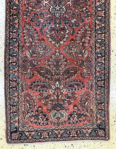 27154058b - Us Re-Import Sarogh, Persien, Anfang 20.Jhd, Wolle auf Baumwolle, ca. 200 x 80 cm, EHZ: ...