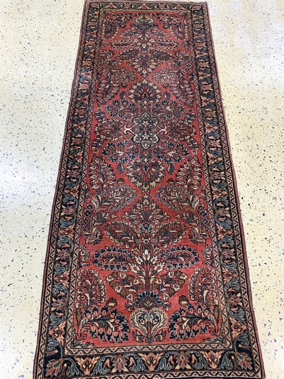 27154058c - Us Re-Import Sarogh, Persien, Anfang 20.Jhd, Wolle auf Baumwolle, ca. 200 x 80 cm, EHZ: ...