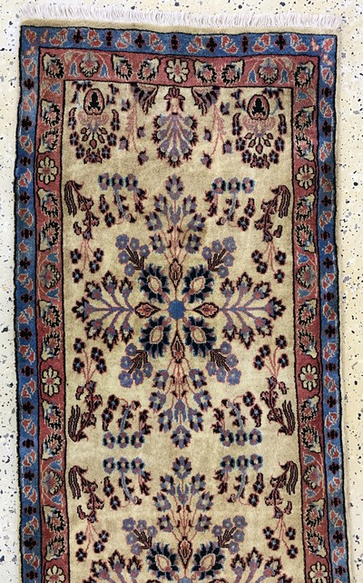 27154065a - Sarogh Kork, Indien, Ende 20.Jhd, Korkwolleauf Baumwolle, ca. 215 x 63 cm, EHZ: 2(antik ...