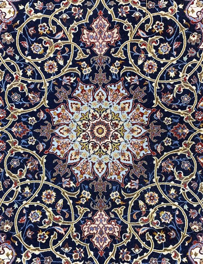 27154072c - Esfahan fein, Persien, Mitte 20.Jhd, Korkwolle auf Seide, ca. 166 x 109 cm, ca. 1,0Mio. ...