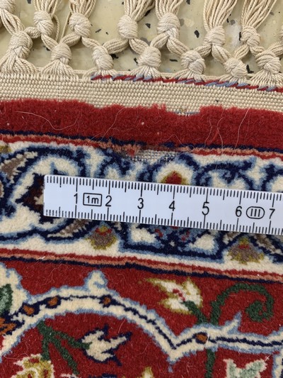 27154072d - Esfahan fein, Persien, Mitte 20.Jhd, Korkwolle auf Seide, ca. 166 x 109 cm, ca. 1,0Mio. ...