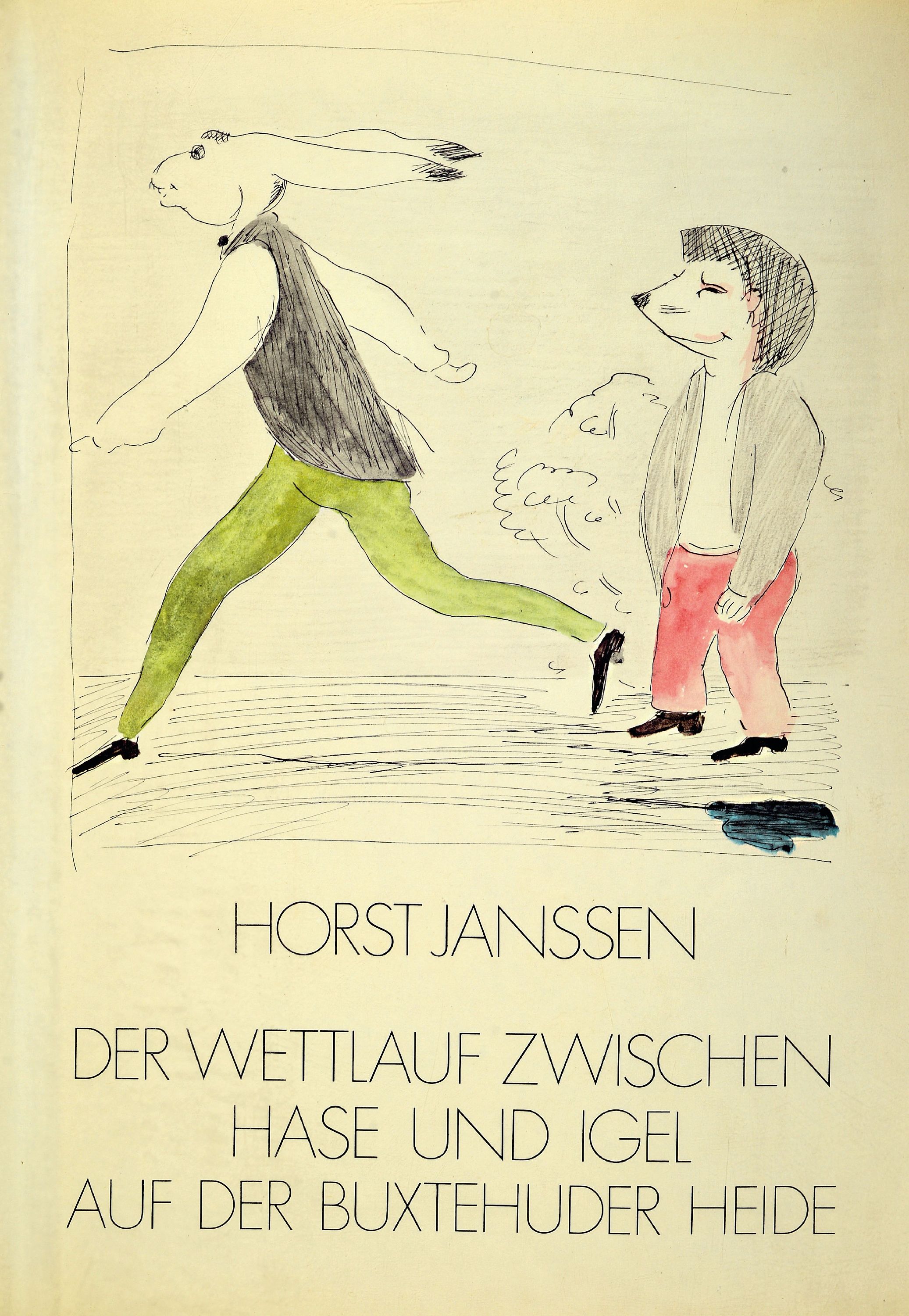 Image 27154679 - Horst Janssen, (1929-1995) ´Der Wettlauf zwischen Hase und Igel auf der Buxtehuder ...