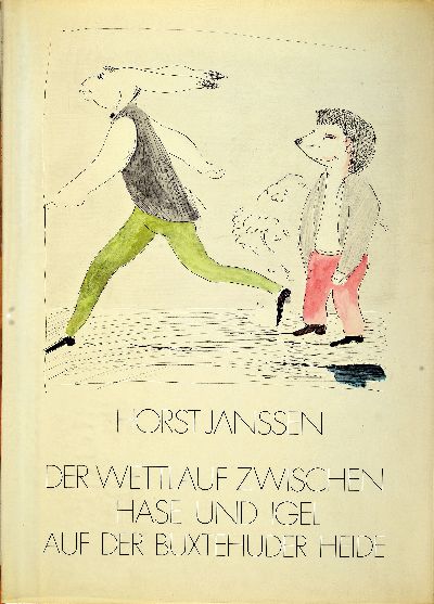 27154679k - Horst Janssen, (1929-1995) ´Der Wettlauf zwischen Hase und Igel auf der Buxtehuder ...