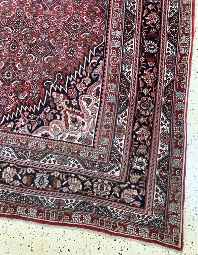 27154682a - Bidjar alt, Persien, Anfang 20.Jhd, Wolle auf Baumwolle, ca. 333 x 225 cm, verblasst, ...