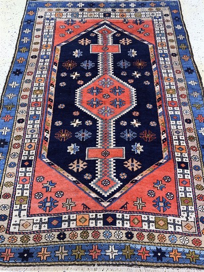 27154685d - Hamadan alt, Persien, Anfang 20.Jhd, Wolle auf Baumwolle, ca. 190 x 130 cm, EHZ: 2 ...
