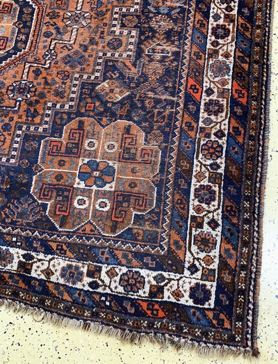 27154686a - Schiraz antik, Persien, um 1900, Wolle auf Wolle, ca. 310 x 225 cm, EHZ: 3 ...