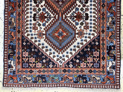 27154697b - 2 Lots Yalameh, Persien, Ende 20.Jhd, Wolleauf Wolle, ca. 160 x 110 cm, ...