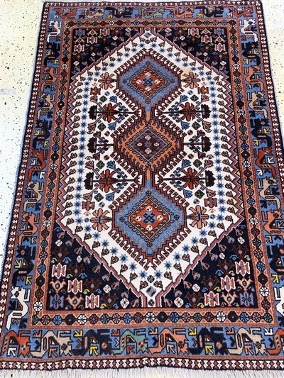 27154697c - 2 Lots Yalameh, Persien, Ende 20.Jhd, Wolleauf Wolle, ca. 160 x 110 cm, ...