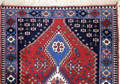 27154697e - 2 Lots Yalameh, Persien, Ende 20.Jhd, Wolleauf Wolle, ca. 160 x 110 cm, ...