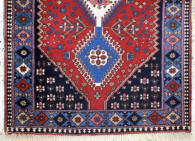 27154697f - 2 Lots Yalameh, Persien, Ende 20.Jhd, Wolleauf Wolle, ca. 160 x 110 cm, ...