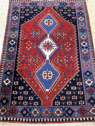 27154697g - 2 Lots Yalameh, Persien, Ende 20.Jhd, Wolleauf Wolle, ca. 160 x 110 cm, ...