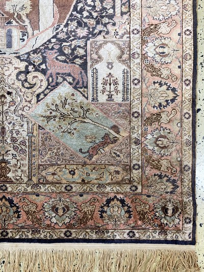 27155415d - Seiden Kayseri, Türkei, Ende 20.Jhd, Seide auf Baumwolle, ca. 176 x 126 cm, EHZ: 1-2 ...