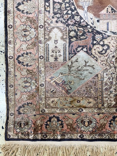 27155415e - Seiden Kayseri, Türkei, Ende 20.Jhd, Seide auf Baumwolle, ca. 176 x 126 cm, EHZ: 1-2 ...