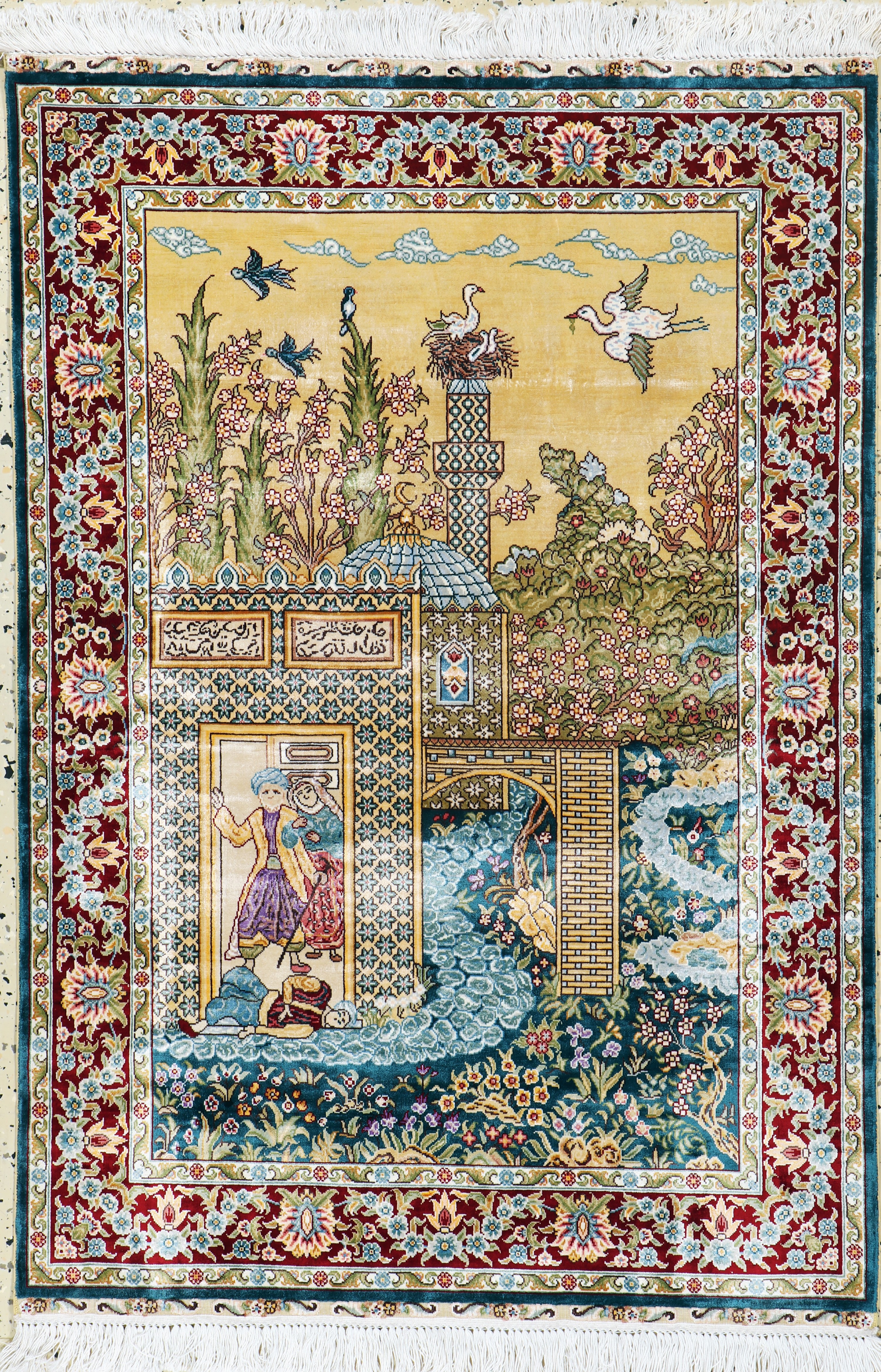 Image 27155502 - Hereke Seide, China, Ende 20.Jhd, reine Naturseide, ca. 123 x 85 cm, EHZ: 1 ...