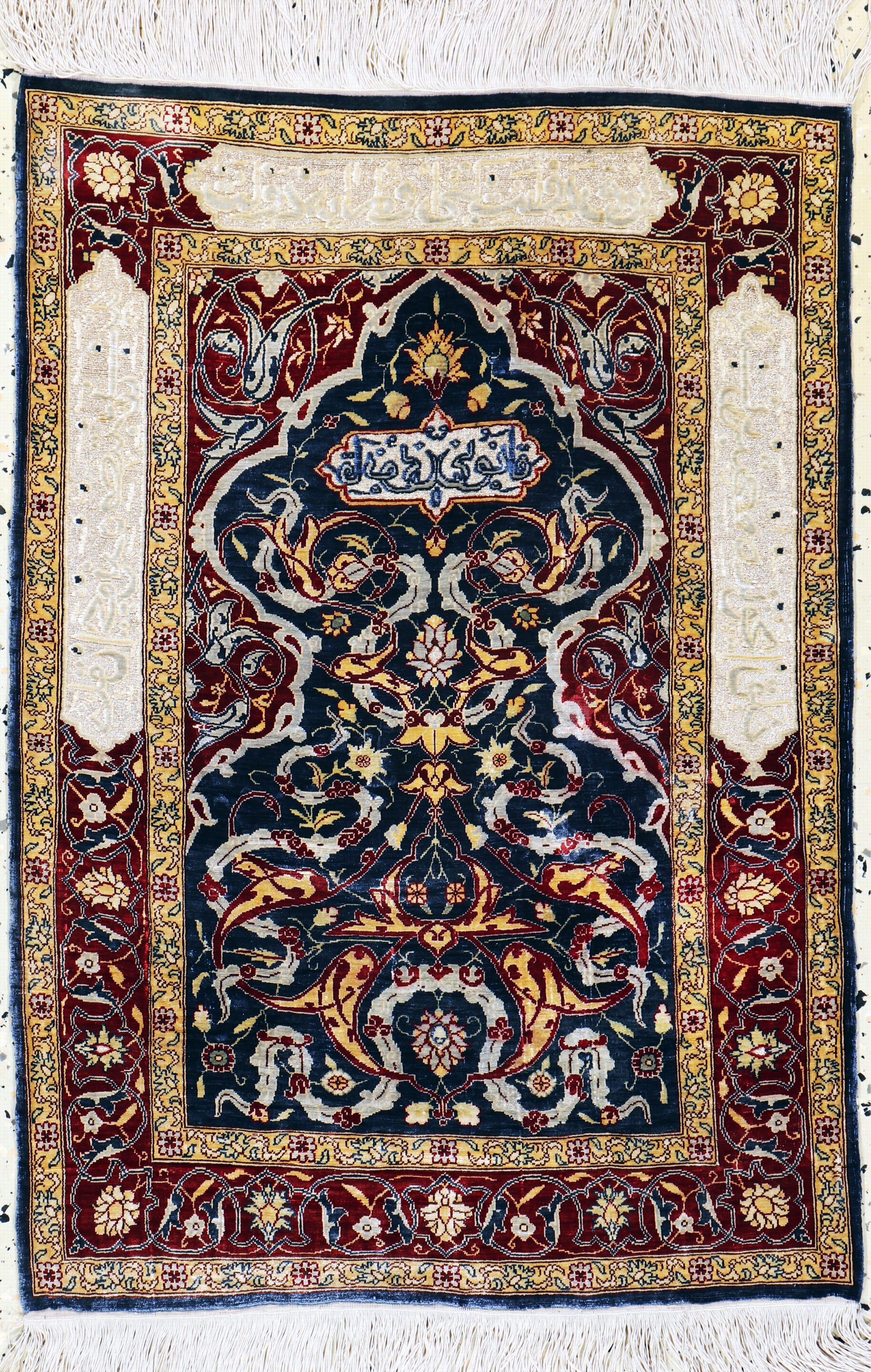 Image 27155505 - Hereke Seide fein, Türkei, Mitte 20.Jhd, reine Naturseide´Metallbroschiert´, ca. 77 x ...