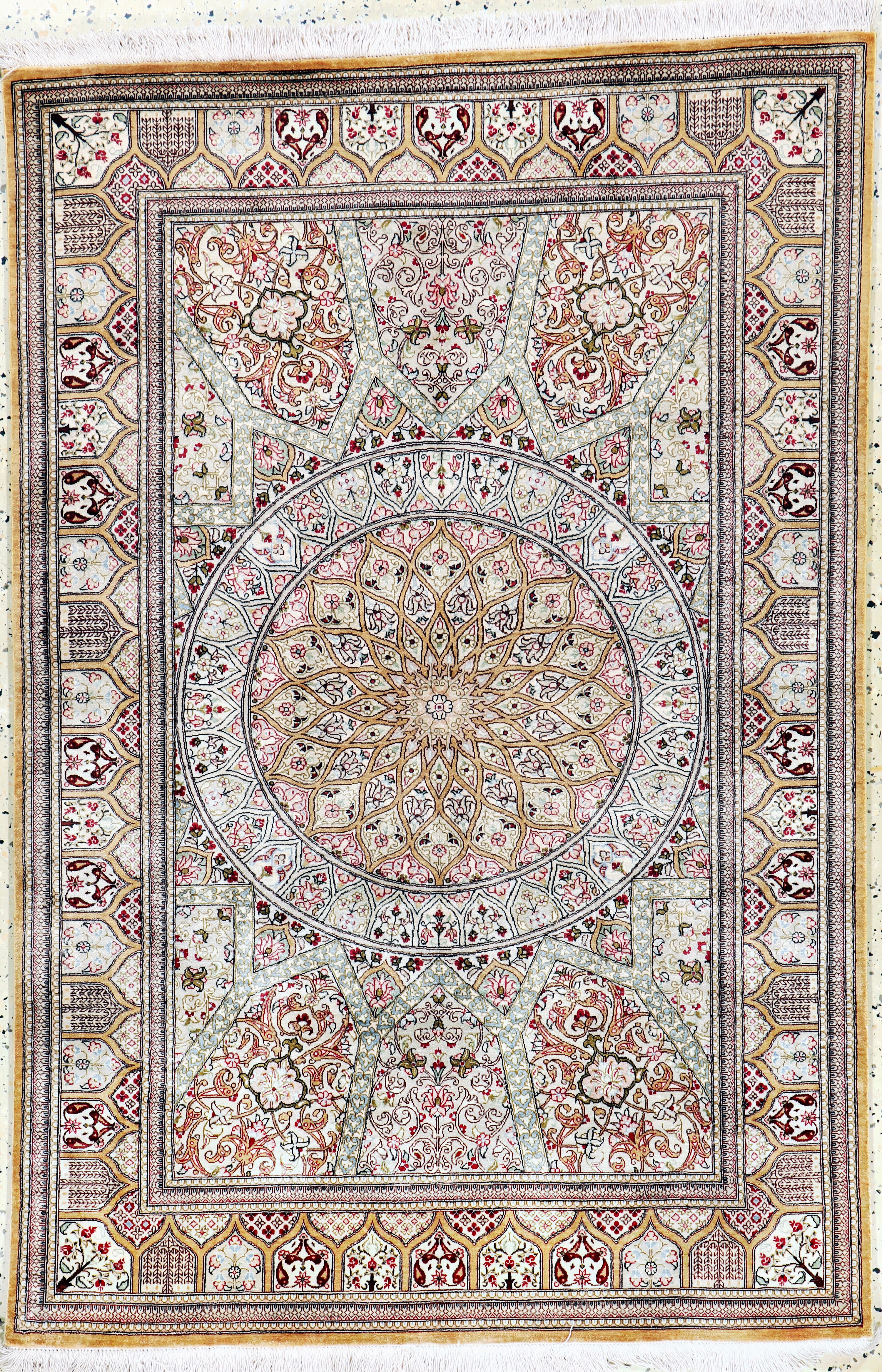 Image 27155512 - Qum silk fine, Persia, late 20th century, purenatural silk, approx. 150 x 100 cm, approx. ...