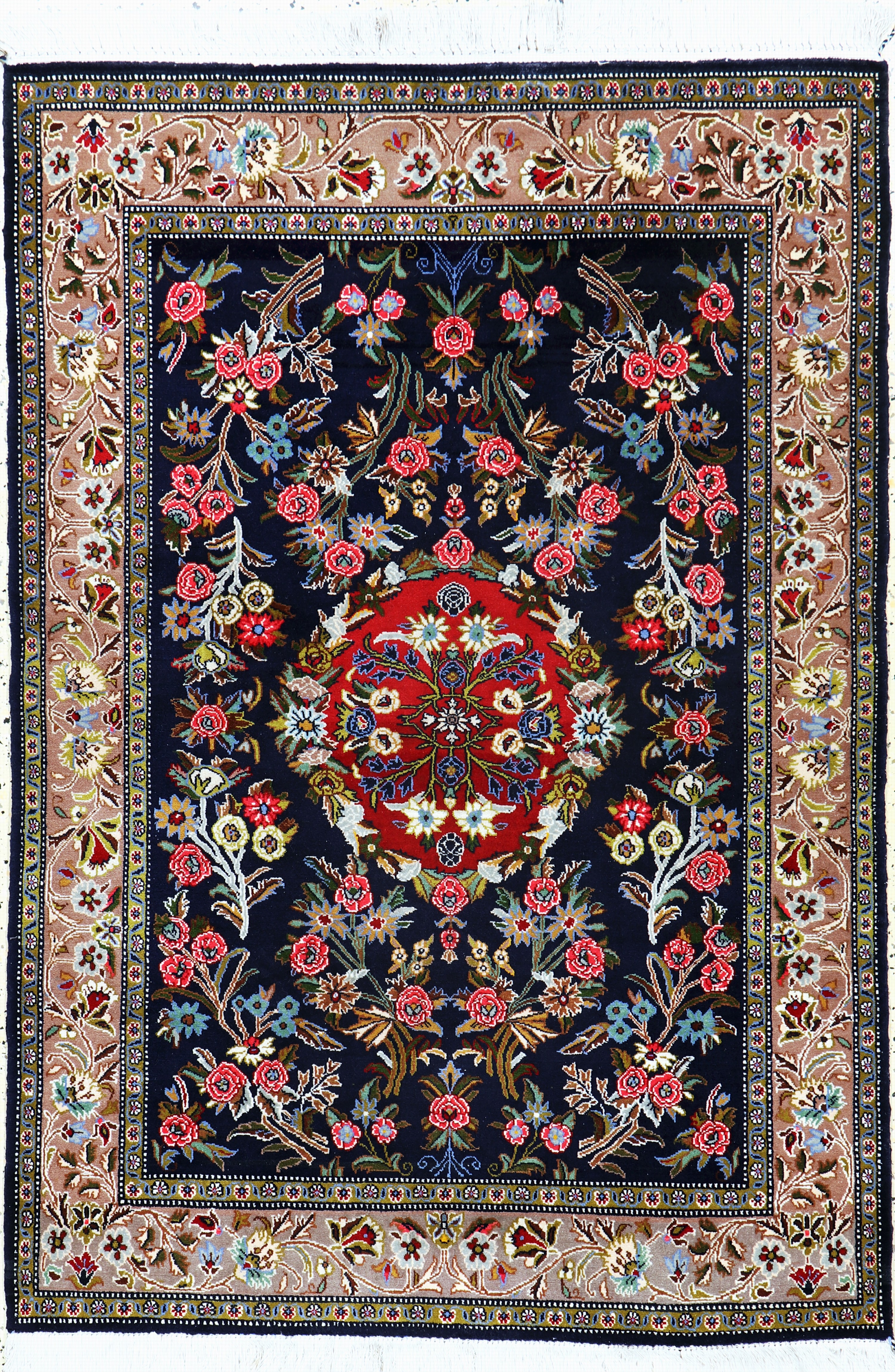 Image 27155517 - Ghom Kork fein, Persien, Ende 20.Jhd, Korkwolle mit Seide, ca. 155 x 110 cm, EHZ: 2 ...