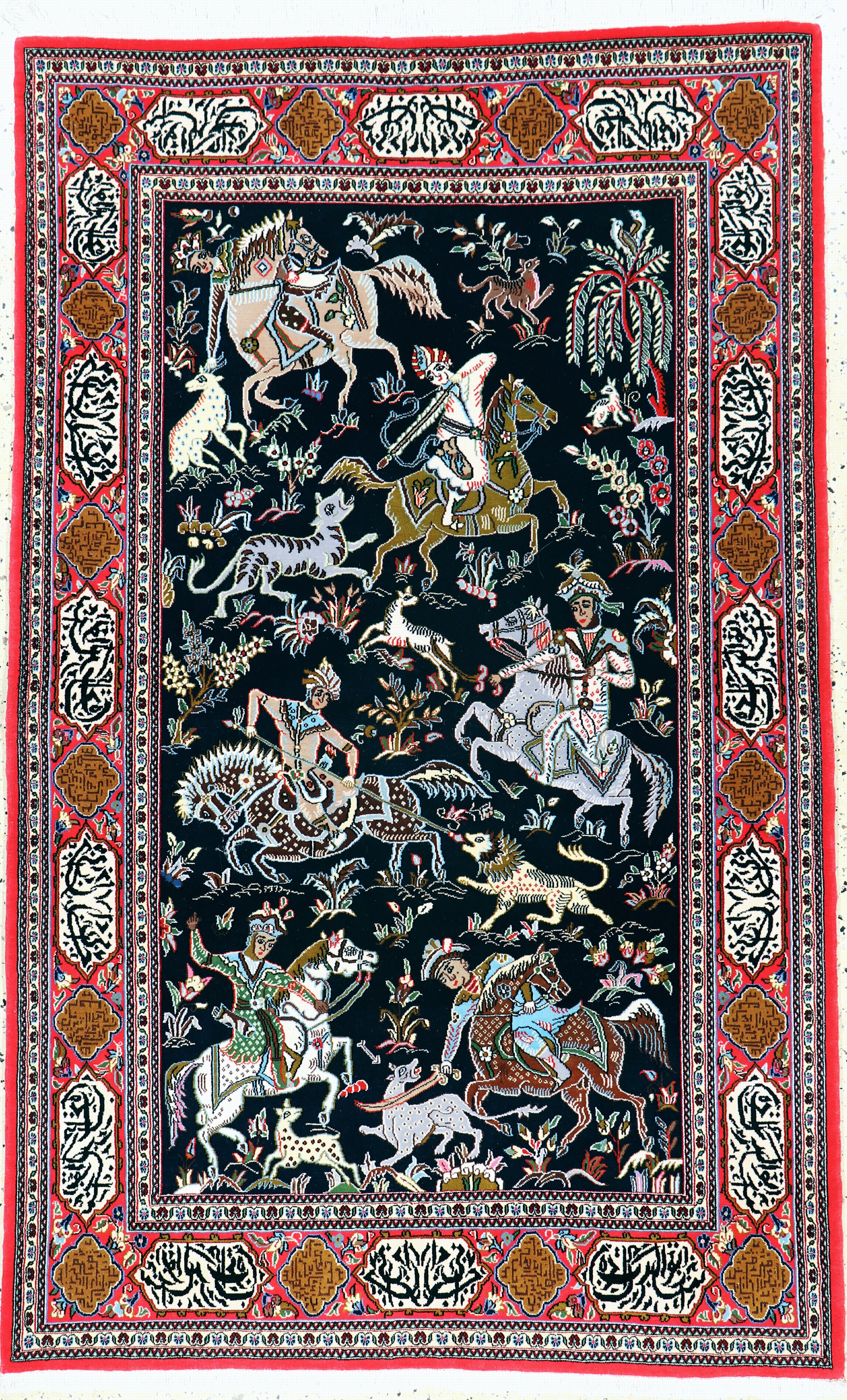 Image 27155523 - Ghom Kork, Persien, Ende 20.Jhd, Korkwolle auf Baumwolle, ca. 206 x 130 cm, EHZ: 1-2 ...
