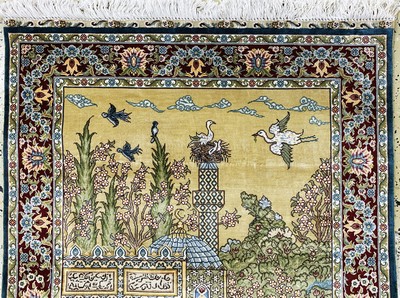 27155502a - Hereke Seide, China, Ende 20.Jhd, reine Naturseide, ca. 123 x 85 cm, EHZ: 1 ...