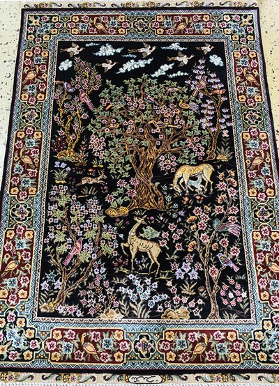 27155508c - Hereke Seide, China, Ende 20.Jhd, reine Naturseide, ca. 90 x 62 cm, EHZ: 1 ...