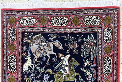 27155523a - Ghom Kork, Persien, Ende 20.Jhd, Korkwolle auf Baumwolle, ca. 206 x 130 cm, EHZ: 1-2 ...