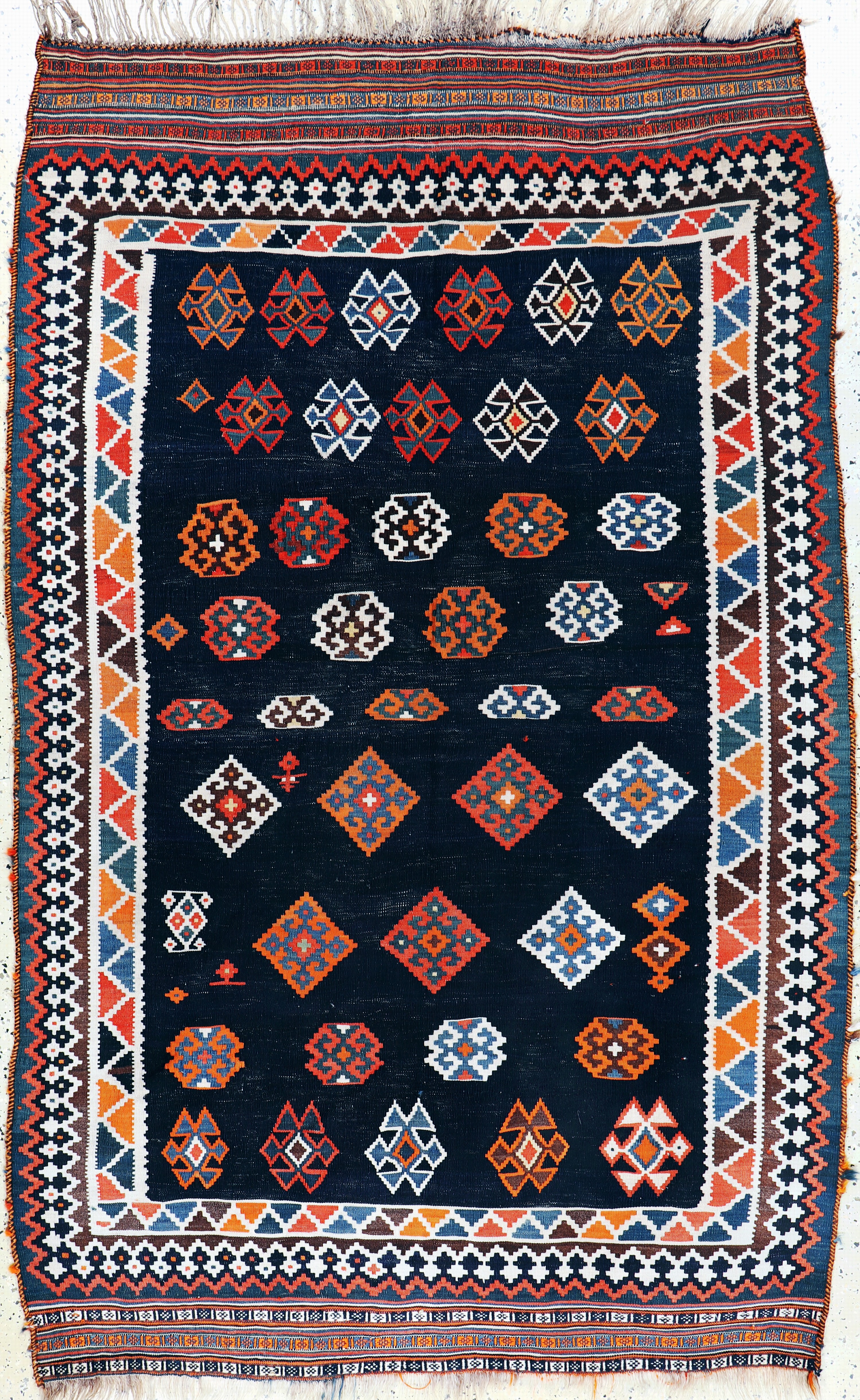 Image 27155777 - Ghaschgai Kelim antik, Persien, um 1900, Wolle auf Wolle, ca. 235 x 150 cm, EHZ: 2 ...