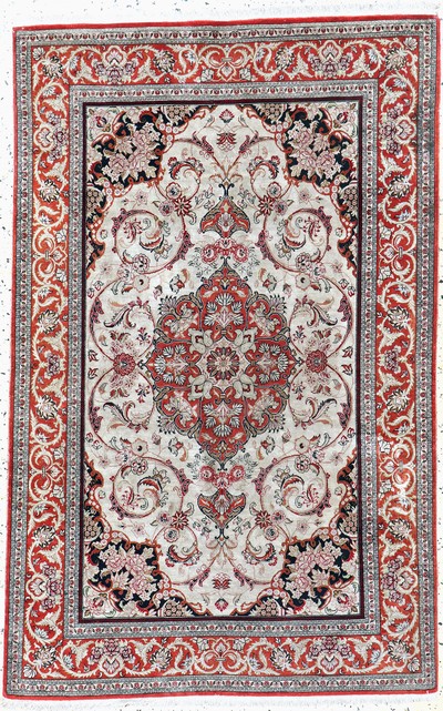 Image Ghom Seide, Persien, Mitte 20.Jhd, reine Naturseide, ca. 153 x 100 cm, ...