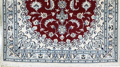 27155754c - Nain, Persien, Ende 20.Jhd, Wolle auf Baumwolle, ca. 195 x 128 cm, EHZ: 1-2 ...