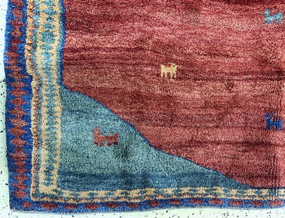 27155766b - Gabbeh, Persien, Ende 20.Jhd, Wolle auf Wolle, ca. 344 x 240 cm, EHZ: 2 Schätzpreis: ...