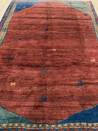 27155766g - Gabbeh, Persien, Ende 20.Jhd, Wolle auf Wolle, ca. 344 x 240 cm, EHZ: 2 Schätzpreis: ...