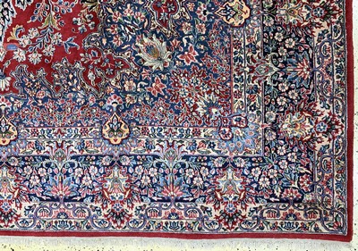27155770a - Kerman Lawar fein, Persien, Mitte 20.Jhd, Wolle auf Baumwolle, ca. 510 x 300 cm, EHZ: 2 ...