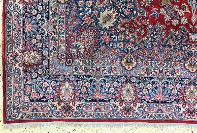 27155770b - Kerman Lawar fein, Persien, Mitte 20.Jhd, Wolle auf Baumwolle, ca. 510 x 300 cm, EHZ: 2 ...
