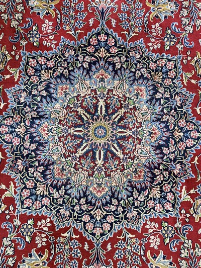 27155770e - Kerman Lawar fein, Persien, Mitte 20.Jhd, Wolle auf Baumwolle, ca. 510 x 300 cm, EHZ: 2 ...