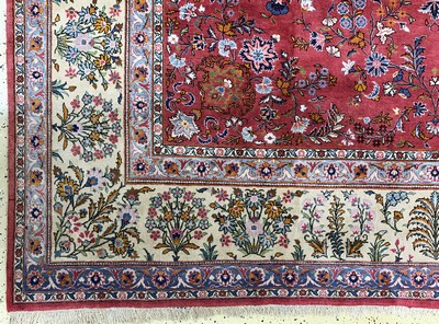 27155772b - Keschan alt, Persien, Mitte 20.Jhd, Wolle auf Baumwolle, ca. 400 x 270 cm, Mottenfraß, ...