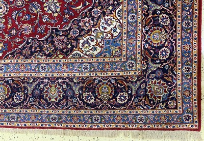 27155773a - Keschan fein, Persien, Mitte 20.Jhd, Wolle auf Baumwolle, ca. 414 x 297 cm, EHZ: 2 ...
